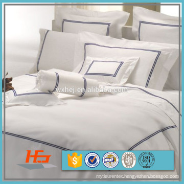 300T Cotton Duvet Cover With Double Row Embroidery